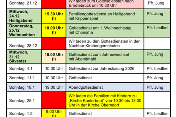 Sonntags&shy;gottesdienst